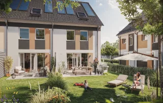 Reihenhaeuser Aussen