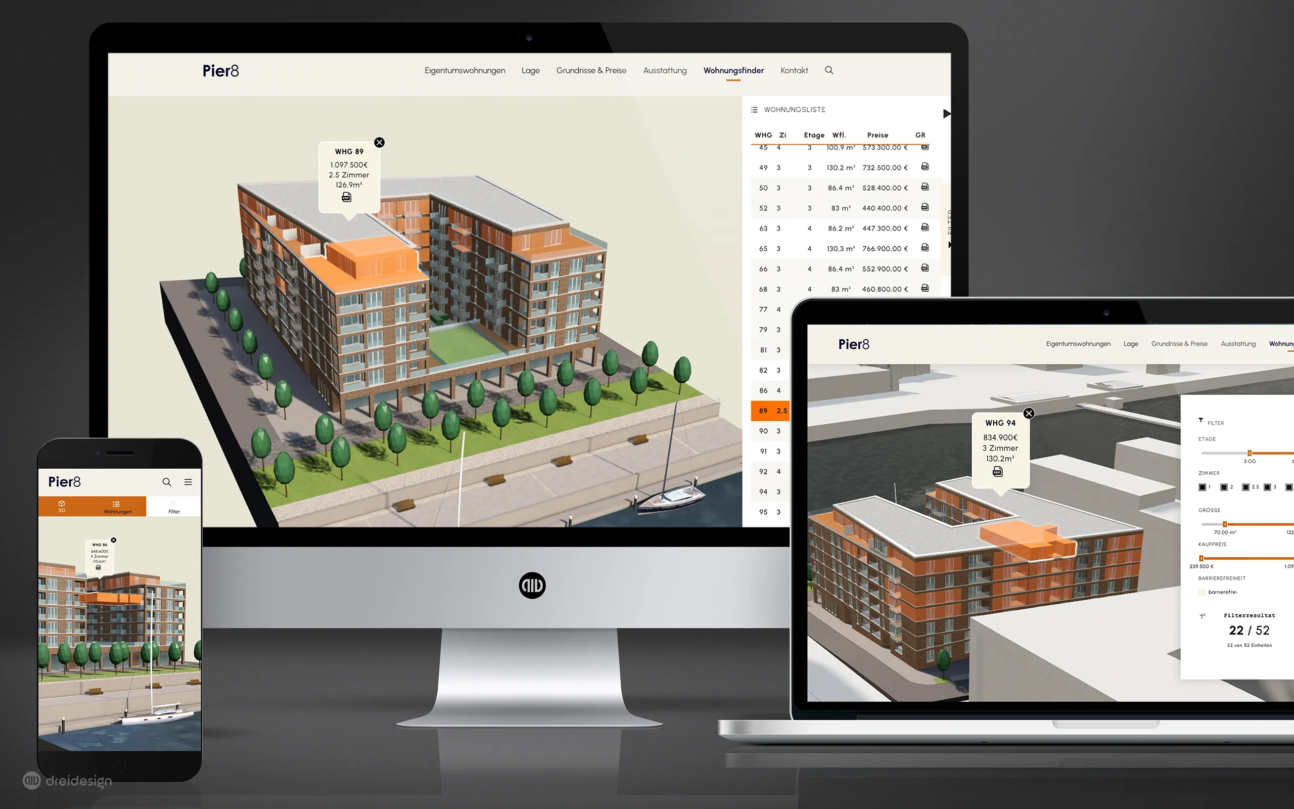 Pier8 Wohnungsfinder